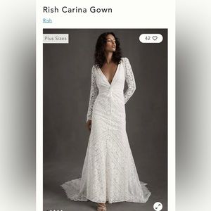 BHLDN Rish Carina Wedding Dress size 10